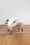 Hubert Le Gall, Rare commode 1,2,3 mouton, A rare limited edition '1,2,3 mouton' chest of drawers in varnished wood, lacquered resin and sheepskin by Hubert Le Gall in 2000