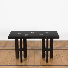 Ado Chale, Console, A signed console table in chalcedony, resin and lacquered steel by Ado Chale in 2017