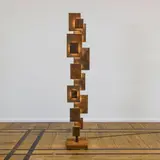 Maxime Lutun, Totem, A unique 'Totem' light sculpture in weathering steel and LED by Maxime Lutun in 2024