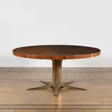 Jules Wabbes, Table Tulipe, Palissandre des Indes et bronze patiné