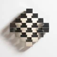 Lucien Leborgne, Applique murale, A sconce in folded steel sheet designed by Lucien Leborgne