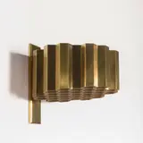 Jules Wabbes, Applique Nid d'abeilles, A 'Nid d'abeilles' sconce in brass designed by Jules Wabbes in 1953 and edited by Général Décoration