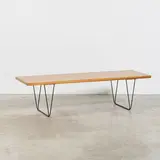Pierre Paulin, Table basse CM191, A 'CM191' coffee table in tiama and lacquered metal designed by Pierre Paulin in 1959 and edited by Thonet