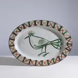 Robert Picault, Important plat, A monogrammed dish in glazed earthenware by Robert Picault circa 1950
