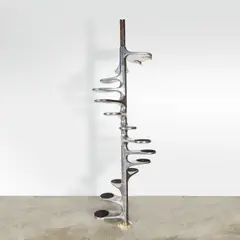 Roger Tallon, Escalier hélicoïdal Module 400, Fonte d'aluminium, métal et caoutchouc