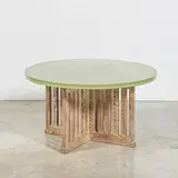 Philippe Normand, Table basse, A coffee table in cerused oak and Saint-Gobain glass by Philippe Normand