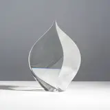 Christopher Ries, Sculpture Afterglow, A signed and dated 'Afterglow' sculpture in partially ground, polished and cut optical glass by Christopher Ries in 1997