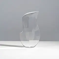 Christopher Ries, Sculpture Embrace, A signed and dated 'Embrace' sculpture in partially frosted, cut optical glass by Christopher Ries in 2008