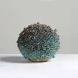 Antoinette Faragallah, Sculpture Submarine, A 'Submarine' sculpture in partially glazed clay by Antoinette Faragallah circa 2020