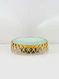 Roberto Giulio Rida, Table basse Compasso 27, A unique and impressed 'Compasso 27' coffee table in brass, tinted glass, glass and lacquered metal by Roberto Giulio Rida in 2015