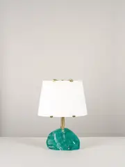 Lampe de table Roccia Piccola by Roberto Giulio Rida, A unique and impressed 'Roccia Piccola' table lamp in tinted glass by Roberto Giulio Rida in 2017, sold Mar 2025