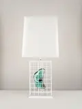 Roberto Giulio Rida, Lampe de table Prigione, A unique and impressed 'Prigione' table lamp in lacquered metal and tinted glass by Roberto Giulio Rida in 2017