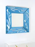 Roberto Giulio Rida, Miroir Inverno, A unique and impressed 'Inverno' mirror in tinted glass, mirrored glass and lacquered wood by Roberto Giulio Rida in 2021