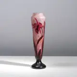 Daum Nancy, Important vase de forme balustre élevé sur piédouche