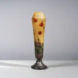 Daum Nancy, Important vase de forme balustre élevé sur piédouche