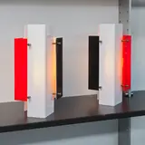 Jean-Boris Lacroix, Paire de lampes 316, A pair of '316' lamps in methacrylate, lacquered steel and brass designed by Jean-Boris Lacroix in 1958 and edited by Luminalite