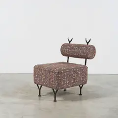 Elizabeth Garouste, Fauteuil Eden, A monogrammed and numbered 'Eden' armchair in patinated wrought iron and fabric designed by Elizabeth Garouste in 2017