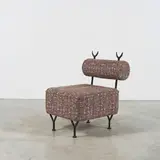Elizabeth Garouste, Fauteuil Eden, A monogrammed and numbered 'Eden' armchair in patinated wrought iron and fabric designed by Elizabeth Garouste in 2017
