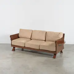 Hubert Le Gall, Canapé Canarpé, A unique 'Canarpé' sofa in lacquered wood, chrome-plated metal and fabric by Hubert Le Gall and edited by   Galerie Avant-Scène in 2020
