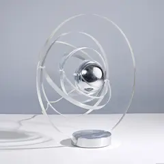 Yonel Lebovici, Lampe Satellite, petit modèle, A 'Satellite' lamp, small model, in methacrylate, steel and chrome-plated metal designed by Yonel Lebovici in 1969