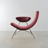 Martin Eisler, Fauteuil Reversivel, A 'Reversivel' armchair in lacquered metal and fabric designed by Martin Eisler in 1955 and edited by Forma
