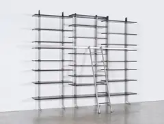 Bibliothèque modulable Elegie by Ignazio Gardella, An 'Elegie' bookcase in lacquered MDF, steel and chrome-plated metal designed by Ignazio Gardella in 1949 and edited by , sold Apr 2025