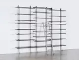 Ignazio Gardella, Bibliothèque modulable Elegie, An 'Elegie' bookcase in lacquered MDF, steel and chrome-plated metal designed by Ignazio Gardella in 1949 and edited by MisuraEmme