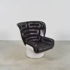 Joe Colombo, Fauteuil Elda, An 'Elda' armchair in fiberglass and leather designed by Joe Colombo in 1963 and edited by Comfort
