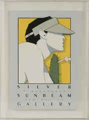 Patrick Nagel, Silver Sunbeam Gallery Poster, lithograph artist's proof