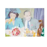 Richard Frank, Couple at Dinner, 1986, watercolor