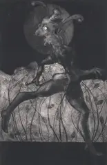 Sandra Bart Heimann, Ritual For the Moon's Dark Side, etching on paper