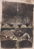 Johnny Friedlaender, Paysage le Soir (Landscape in the Evening), aquatint etching on paper
