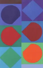 Victor Vasarely, Beryll, lithograph in colors on wove paper