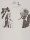 Sarah Churchill, Courageous Men Meet on Equal Terms, debossed lithograph print on paper