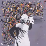 Kunstrasen, Drip Remover, Gallery-wrapped spray paint and acrylic on canvas