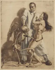 Ivo Saliger, The Doctor, color etching on paper