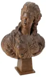 Augustin Pajou, Bust of Marie Antoinette, Cast terracotta sculpture