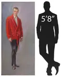 Charles Whitfield Richards, Full-Length Portrait of Thomas Schooler in a Red Jacket, oil on canvas