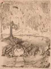 Franklin Norwood, Once Upon a Lost Crystal, copper-plate etching on paper