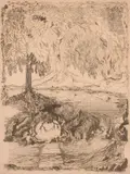 Franklin Norwood, Once Upon a Lost Crystal, copper-plate etching on paper