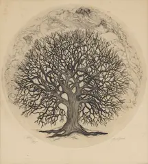 Franklin Norwood, Cloud Folk, copper-plate etching on paper