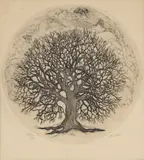 Franklin Norwood, Cloud Folk, copper-plate etching on paper