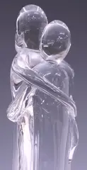 Eros Raffael, Couple's Embrace, Art glass figural sculpture