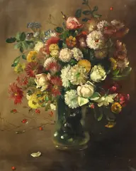 Cecil Kennedy, Still Life with Chrysanthemums, oil on canvas