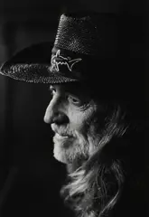 Dick Waterman, Willie Nelson at Austin City Limits Studio, gelatin silver print on paper