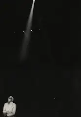 Dick Waterman, Ray Charles performing at Willie Nelson's 60th Birthday in Austin, gelatin silver print