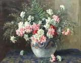 Alfio Paolo Graziani, Still Life with Vase of Carnations, oil on canvas