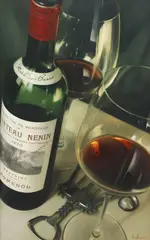 Dmitri Volkov, Chateau Nenin Bordeaux Wine, oil on canvas