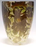 Jonathan Harris, Autumn, Contemporary studio cameo art glass "Autumn" vase