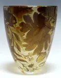 Jonathan Harris, Autumn, Contemporary studio cameo art glass "Autumn" vase